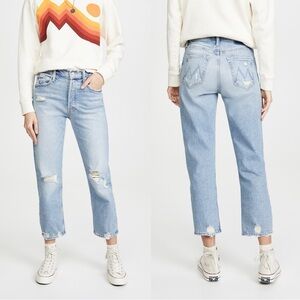 MOTHER SUPERIOR Jeans The Tomcat True Confessions High-Rise Crop Blue Size 24